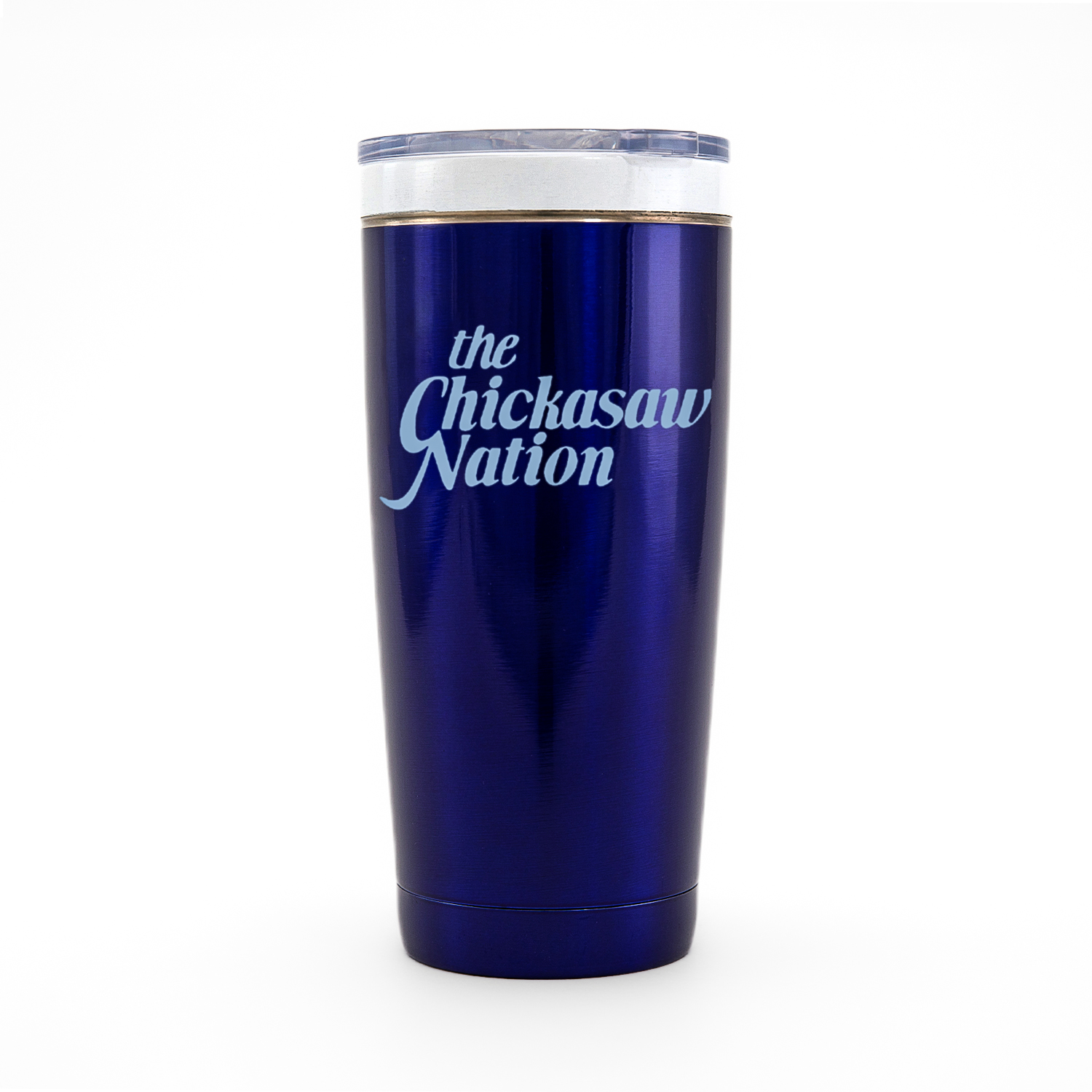 22 oz Blue CeramiSteel Tumbler Chickasaw Nation Logo
