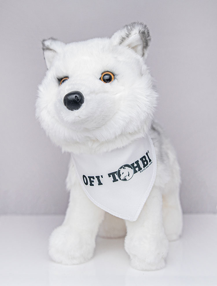 white dog stuffed animal